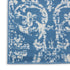 2' X 4' Blue Damask Power Loom Area Rug
